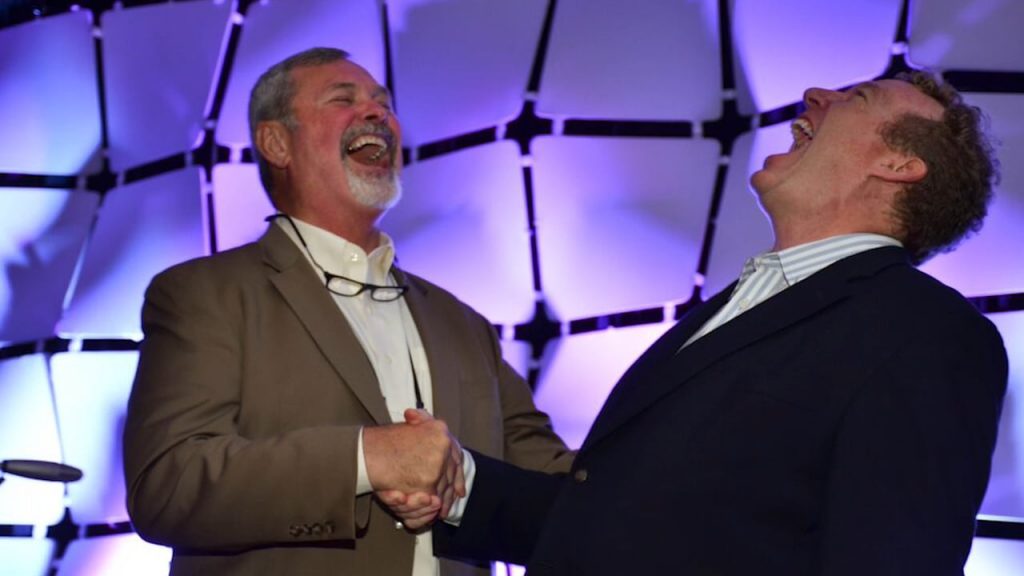 adam christing giving a keynote speech