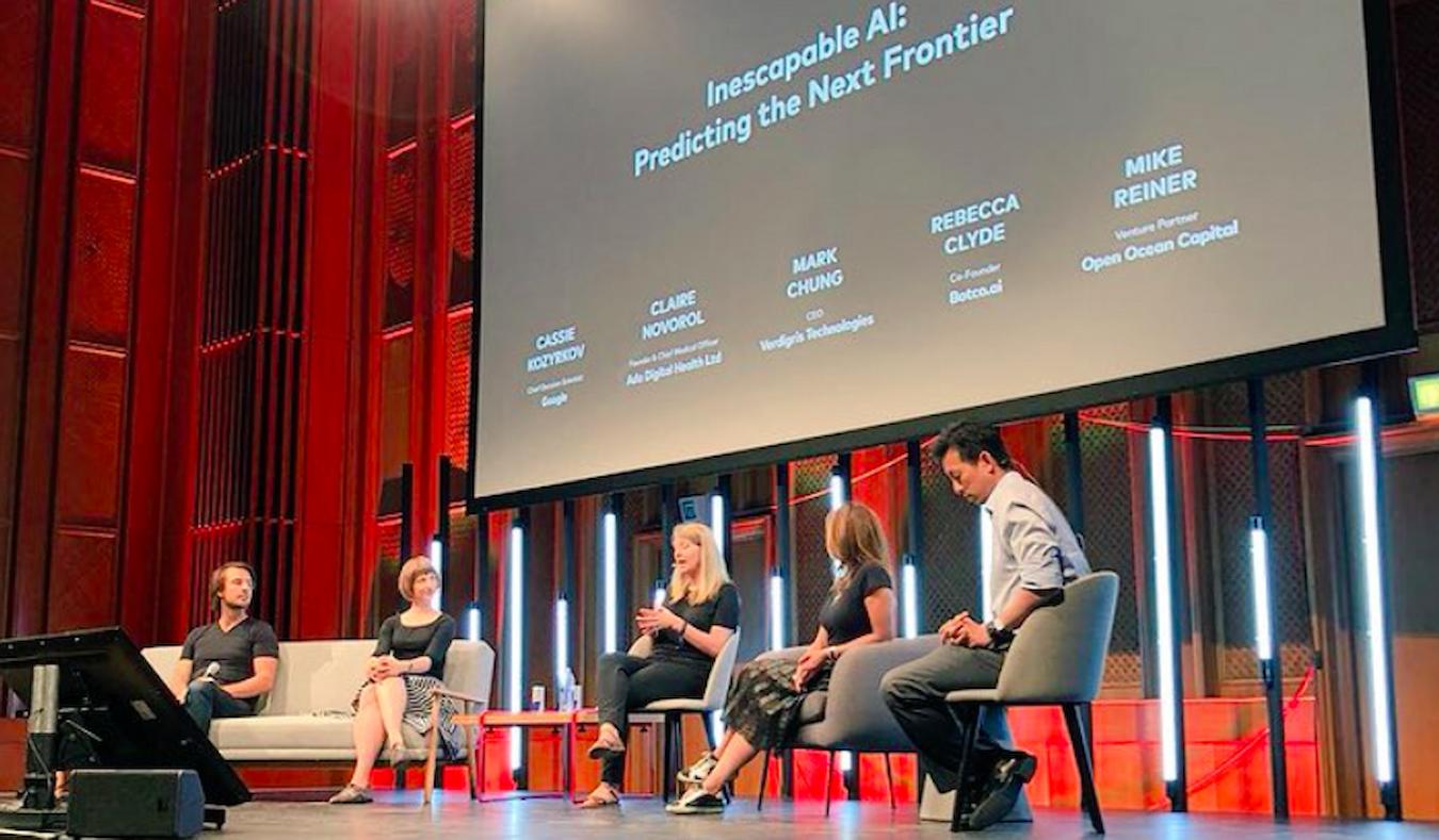 a panel of speakers sitting at a conference panel prepare future school begin occasion begin story answer wedding presenting speakers opening future begin ladies and gentlemen present welcome room host break talk room 