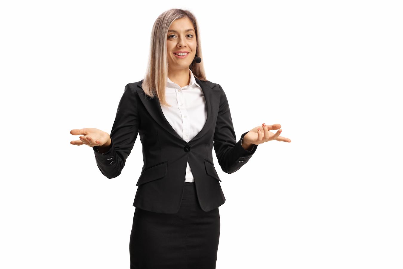 Industry expert makes point about money and marketing on stage during industry conferences